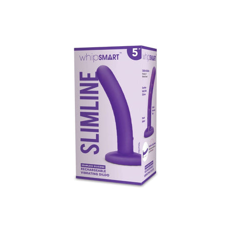 Whipsmart 5 inch Rechargeable Slimline Vibrating Dildo - Purple